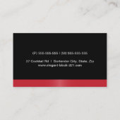 Matig elegant martini cocktail glazen barman visitekaartje (Achterkant)