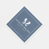 Matig Elegant Nautical Seahorse Coastal Brand Servet (Hoek)