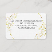 Matig Elegant Professional golden lotus flower Visitekaartje (Achterkant)