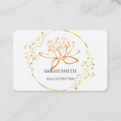 Matig Elegant Professional golden lotus flower Visitekaartje (Voorkant)