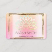 Matig Elegant Professional green lotus flower Visitekaartje (Voorkant)