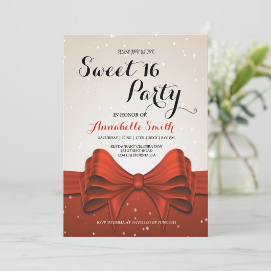 Matig elegant roodbruin 16 kaart (Staand voorkant)