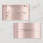 Matig elegant Roos Gold Cupcake, Sweets, bakkerij Visitekaartje (Voorkant / Achterkant)