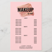 Matig elegant roos goudlipstick make-up flyer (Voorkant)