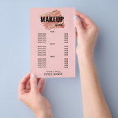 Matig elegant roos goudlipstick make-up flyer (Hand)