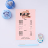 Matig elegant roos goudlipstick make-up flyer (Enkel)