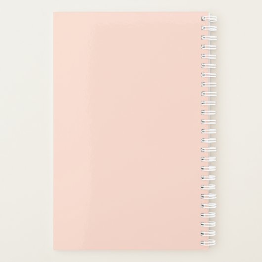 Matig elegant roos goudlipstick make-up planner (Achterkant)