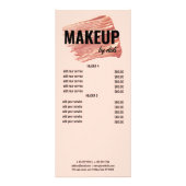 Matig elegant roos goudlipstick make-up reclamekaart (Achterkant)