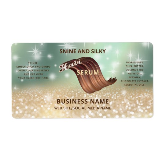 Matig elegant schimmelachtig glittermousserend HAI Etiket (Voorkant)