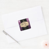 Matig elegant-skelet-etiket voor schrijfboter vierkante sticker (Envelop)