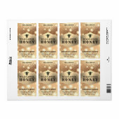 Matig elegant sparkle beitenhoningpot etiket (Full Sheet)