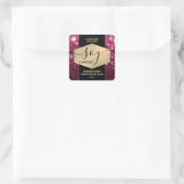 Matig elegant sparkle glittery soy candle label (Tas)