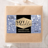 Matig elegant sparkle glittery soy candle label (Insitu)