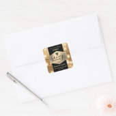 Matig elegant sparkle Gold bijenkast honing Vierkante Sticker (Envelop)