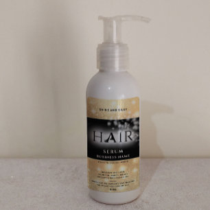 Matig elegant sparkle HAIR-serumlabel Etiket