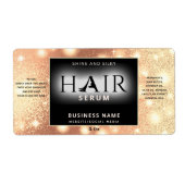 Matig elegant sparkle HAIR-serumlabel Etiket (Voorkant)