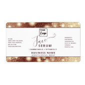 Matig elegant sparkle script face serumlabel etiket (Voorkant)