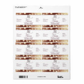 Matig elegant sparkle script face serumlabel etiket (Full Sheet)