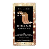Matig elegant sparkle-script, serumlabel etiket (Voorkant)