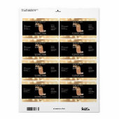 Matig elegant sparkle-script, serumlabel etiket (Full Sheet)