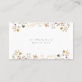 Matig Elegant Spring Wildbloemen Floral Grey Visitekaartje (Achterkant)