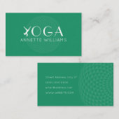Matig elegant yoga groen visitekaartje (Voorkant / Achterkant)