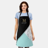 Matig elegant zwart marmer schort (Gedragen)