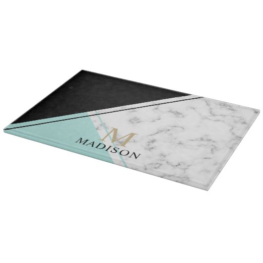 Matig elegant zwart marmer snijplank (Hoek)