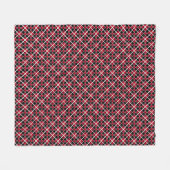 Matig elegant zwart rood zilver gerookt fleece deken (Voorkant (Horizontaal))