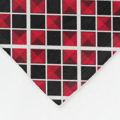 Matig elegant zwart rood zilver gerookt fleece deken (Hoek)