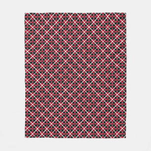 Matig elegant zwart-wit ingecheckt fleece deken