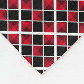 Matig elegant zwart-wit ingecheckt fleece deken (Hoek)