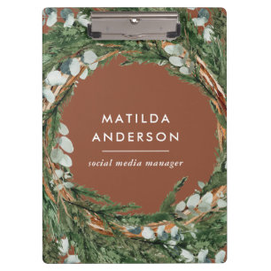 Matig elegante eucalyptusbotanische baard klembord