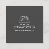 Matig elegante eucalyptusbotanische baard vierkante visitekaartje (Achterkant)