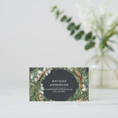 Matig elegante eucalyptusbotanische baard visitekaartje (Staand voorkant)