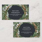 Matig elegante eucalyptusbotanische baard visitekaartje (Voorkant / Achterkant)