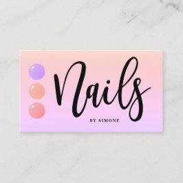 Matig elegante nagellak laat kleurrijke nagels val visitekaartje