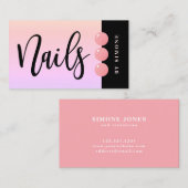 Matig elegante nagellak zakt pastelroze nagels visitekaartje (Voorkant / Achterkant)