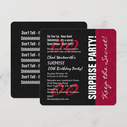 Matig elk jaar OPLEIDING Birthday V09 RED BLACK Kaart (Voorkant / Achterkant)