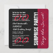 Matig elk jaar OPLEIDING Birthday V09 RED BLACK Kaart (Voorkant)