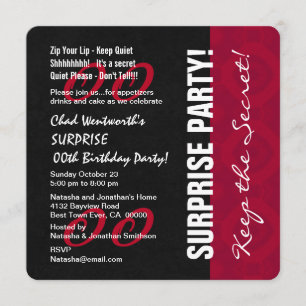 Matig elk jaar OPLEIDING Birthday V09 RED BLACK Kaart