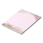 Matig eminine Agate Stone Ink Pink Gold Notitieblok (Linkerzijde)