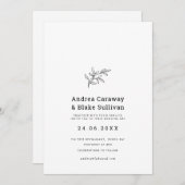 Matig en eenvoudig zwart-wit folium i kaart (Voorkant / Achterkant)