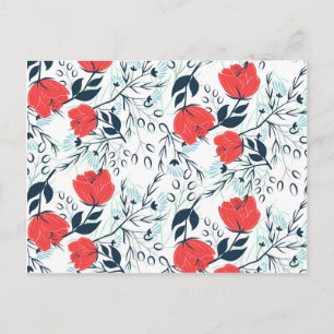 Matig en elegant floreel patroon briefkaart
