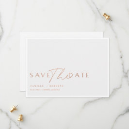 Matig en elegant Roos Blush Gold Script Save The Date