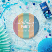 Matig en gedempt kleurenstaal papieren bordje (Feest)