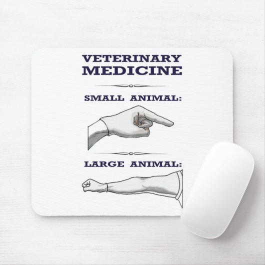 Matig en klein veeartsenijkundig muismat (Met muis)