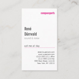 Matig en ongebruikelijk visitekaartje