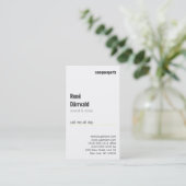 Matig en ongebruikelijk visitekaartje (Staand voorkant)