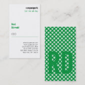 Matig en ongebruikelijk visitekaartje (Voorkant / Achterkant)